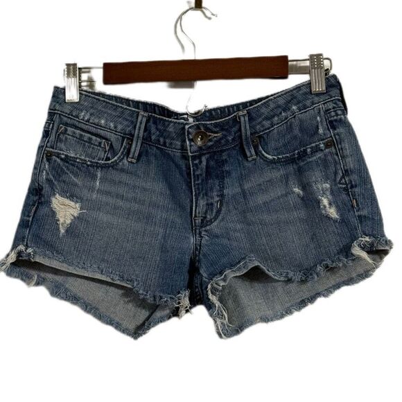 B Denim Distressed Frayed Hem Jean Shorts – Size 3 – 100% Cotton - Picture 1 of 5